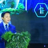Phó Thủ tướng Chính phủ Trần Hồng Hà phát biểu chỉ đạo tại Diễn đàn Doanh nghiệp Phát triển bền vững Việt Nam năm 2023. (Ảnh: PV/Vietnam+)