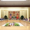 Hội nghị cấp cao giữa Việt Nam và Hoa Kỳ về Đổi mới sáng tạo và Đầu tư ngày 11/9. (Ảnh: Vietnam+)