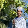 Người chiến sỹ trẻ giữ vững tay súng bảo vệ chủ quyền biển, đảo thiêng liêng. (Ảnh: Hạnh Nguyễn/Vietnam+)
