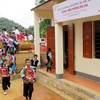 Học sinh điểm trường Đìn Chí đã có phòng học mới để chào đón ngày khai giảng 5/9. (Ảnh: T.H/Vietnam+)