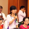Tiến sỹ Phạm Thị Tuyết Nhung mong muốn các cấp lãnh đạo, nhà hoạch định chính sách tin tưởng hơn vào nhà khoa học trẻ. (Ảnh: Anh Tuấn/TTXVN)