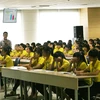 Lớp học chống quấy rối tình dục được Samsung Electronics Việt Nam tổ chức cho công nhân. (Ảnh: T.H/Vietnam+)