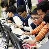 Sau chương trình kéo dài hai ngày, các học sinh đã có thể lập trình được gamemobile đơn giản. (Ảnh: T.H/Vietnam+)