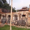 Một ngôi đền ở Seik Phyu, Magway, Myanmar bị hư hại sau trận động đất ngày 24/8. (Nguồn: EPA/TTXVN) 