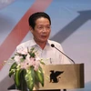 Thứ trưởng Hoàng Vĩnh Bảo hy vọng ICTNews đi đầu về thông tin, giúp thị trường ICT phát triển bền vững. (Ảnh: T.H/Vietnam+)