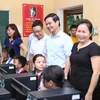 Phòng máy tính của Trường Tiểu học và Trung học Cơ sở thị trấn Mù Cang Chải do CMC tài trợ thiết bị. (Nguồn: CMC)