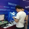 VNPT Technology đem tới IT Techmart những công nghệ mới nhất của doanh nghiệp này. (Ảnh: T.H/Vietnam+)