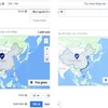 Facebook đã đưa Hoàng Sa, Trường Sa ra khỏi lãnh thổ Trung Quốc trên bản đồ của mình. Ảnh bên phải là trước khi Facebook sửa 'lỗi kỹ thuật.' (Ảnh: Vietnam+) 