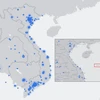 Facebook đã xóa tên Sansha (ảnh nhỏ) trên bản đồ Live. (Ảnh chụp màn hình: Vietnam+) 