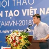 Giáo sư Vũ Hà Văn tại Hội nghị trí tuệ nhân tạo Việt Nam 2018. (Nguồn: CTV/Vietnam+)