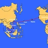 Đường đi của cáp quang biển quốc tế AAG. (Nguồn: Internet)