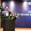 Thứ trưởng Bộ Khoa học và Công nghệ Trần Văn Tùng cho biết, sự kiện này sẽ giúp các bạn trẻ tiếp cận vốn đầu tư để phát triển. (Ảnh: T.H/Vietnam+)