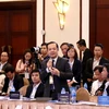Tổng Giám đốc Tập đoàn VNPT Phạm Đức Long chia sẻ tại Diễn đàn Thanh niên khởi nghiệp 2018. (Nguồn: VNPT)