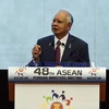 Thủ tướng Malaysia Najib Razak phát biểu tại lễ khai mạc Hội nghị. (Nguồn: AFP/TTXVN)