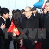 Chủ tịch Quốc hội Nguyễn Sinh Hùng tại sân bay quốc tế Bắc Kinh. (Ảnh: Nhan Sáng/TTXVN)