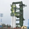 Tên lửa Angara-A5 trên bệ phóng. (Nguồn: paceflightnow.com)
