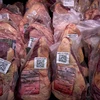 Thịt bò được bày bán tại siêu thị ở thủ đô Montevideo, Uruguay. (Nguồn: AFP/TTXVN)