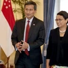 Bộ trưởng Ngoại giao Singapore Vivian Balakrishnan và người đồng cấp Indonesia bà Retno Marsudi tại buổi gặp. (Nguồn: thejakartapost)