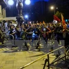 Người dân Macedonia biểu tình tại Skopje ngày 14/4. (Nguồn: AFP/TTXVN) 