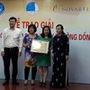 Các tác giả đoạt giải Nhất. (Ảnh: PV/Vietnam+)