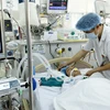 Chăm sóc bệnh nhân cấp cứu trong những ngày Tết ở bệnh viện Bạch Mai. (Ảnh: Dương Ngọc/TTXVN)