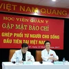 Buổi họp báo công bố ca ghép phổi thành công. (Ảnh: PV/Vietnam+)