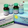 Vắcxin phối hợp sởi-Rubella do Việt Nam sản xuất. (Ảnh: Dương Ngọc/TTXVN)