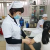 Tiêm phòng bệnh dại cho bệnh nhân bị chó cắn tại Trung tâm kiểm soát bệnh tật Thái Nguyên.