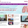 Giao diện trang thông tin điện tử “Vì lá phổi khỏe.”