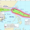 Hướng đi của cơn bão số 5. (Nguồn: nchmf.gov.vn)