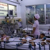 Trẻ mắc bệnh tay chân miệng đang điều trị tại Bệnh viện Nhi đồng 1, Thành phố Hồ Chí Minh. (Ảnh: TTXVN)