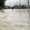 Nước ngập tại tỉnh Ninh Thuận. (Ảnh: Công Thử/TTXVN)