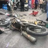 [Photo] "Xe điên" gây tai nạn liên hoàn trên phố Ngọc Khánh 