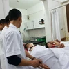 Bệnh nhân cấp cứu trong dịp Tết tại Bệnh viện Hữu nghị Việt Đức. (Ảnh: T.G/Vietnam+)