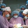 Chuyên gia của tổ chức từ thiện hàng đầu đến từ Anh Quốc Facing the World phẫu thuật dị tật cho trẻ em có hoàn cảnh khó khăn tại Việt Nam. (Ảnh: PV/Vietnam+)