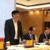 Thứ trưởng Bộ Y tế Nguyễn Thanh Long trả lời tại họp báo. (Ảnh: Hiếu Hoàng/Vietnam+)