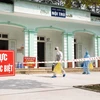Khu nhà B dành cho bệnh nhân dương tính với Covid 19 tại Phòng khám đa khoa Quang Hà, Vĩnh Phúc. (Ảnh: Hoàng Hùng/TTXVN)