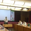 Thứ trưởng Bộ Y tế Nguyễn Trường Sơn phát biểu tại cuộc họp. (Ảnh: PV/Vietnam+)