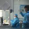 Các nhân viên xét nghiệm của Trung tâm Kiểm soát bệnh tật thành phố Đà Nẵng tích cực xét nghiệm các mẫu tiếp xúc gần với bệnh nhân mắc COVID-19. (Ảnh: Văn Dũng/TTXVN)