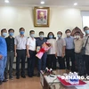 Các y bác sỹ Bệnh viện Chợ Rẫy (Thành phố Hồ Chí Minh) chia tay Đà Nẵng. (Ảnh: danang.gov.vn)