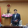 Bộ trưởng Bộ Y tế Nguyễn Thanh Long phát biểu tại cuộc họp trực tuyến. (Ảnh: PV/Vietnam+)