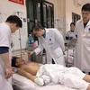Bệnh nhân đang điều trị tại Bệnh viện Hữu nghị Việt Đức. (Ảnh: PV/Vietnam+)