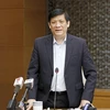 Bộ trưởng Bộ Y tế Nguyễn Thanh Long phát biểu tại cuộc họp sáng 5/3. (Ảnh: Doãn Tấn/TTXVN)