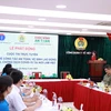 Công đoàn Y tế Việt Nam tổ chức buổi phát động Cuộc thi tìm hiểu về công tác an toàn vệ sinh lao động và phòng, chống dịch COVID-19 tại nơi làm việc. (Ảnh: PV/Vietnam+)