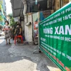 Các phường trên địa bàn Hà Nội đã lần lượt ra quân lập các “Vùng xanh” an toàn dịch bệnh. (Ảnh: Thành Đạt/TTXVN)