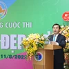 Thứ trưởng Bộ Y tế Trần Văn Thuấn phát biểu tại buổi họp báo. (Ảnh: PV/Vietnam+)