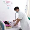 Bệnh nhân mắc ung thư vú đang điều trị tại Trung tâm Y học hạt nhân và Ung bướu, Bệnh viện Bạch Mai. (Ảnh: T.G/Vietnam+)