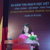 Thứ trưởng Bộ Y tế Nguyễn Thị Liên Hương phát biểu tại hội nghị. (Ảnh: PV/Vietnam+)