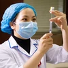 Nhân viên y tế chuẩn bị thuốc điều trị cho bệnh nhân Hemophilia. (Ảnh: PV/Vietnam+)