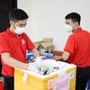 Chương trình hiến máu Hành trình Đỏ lần thứ XI được khai mạc toàn quốc tại tỉnh Bạc Liêu đã tiếp nhận được 1.000 đơn vị máu. (Ảnh: PV/Vietnam+)